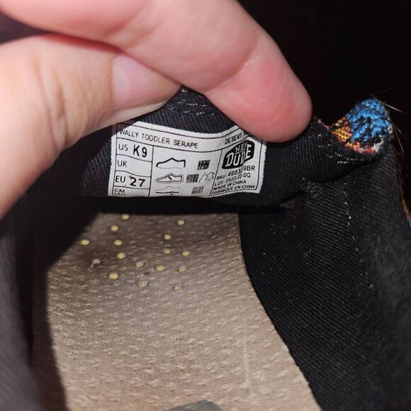 Hey Dudes Multi Colored Striped Patterned Slip On Shoes Toddler Size 9 - Picture 6 of 6